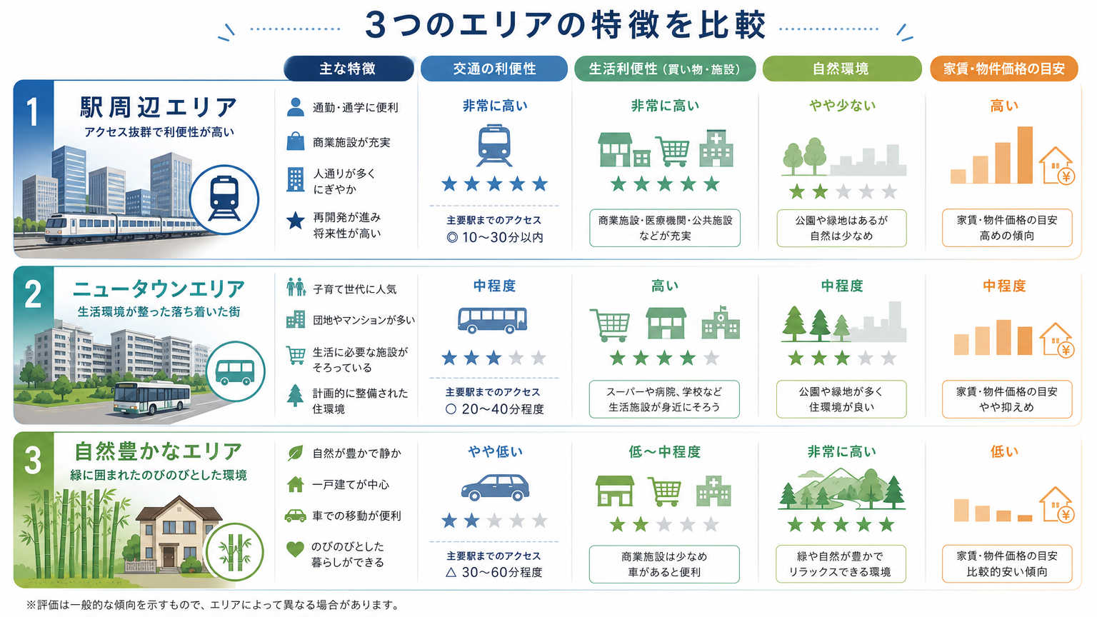西京区の街並みを地域別に紹介